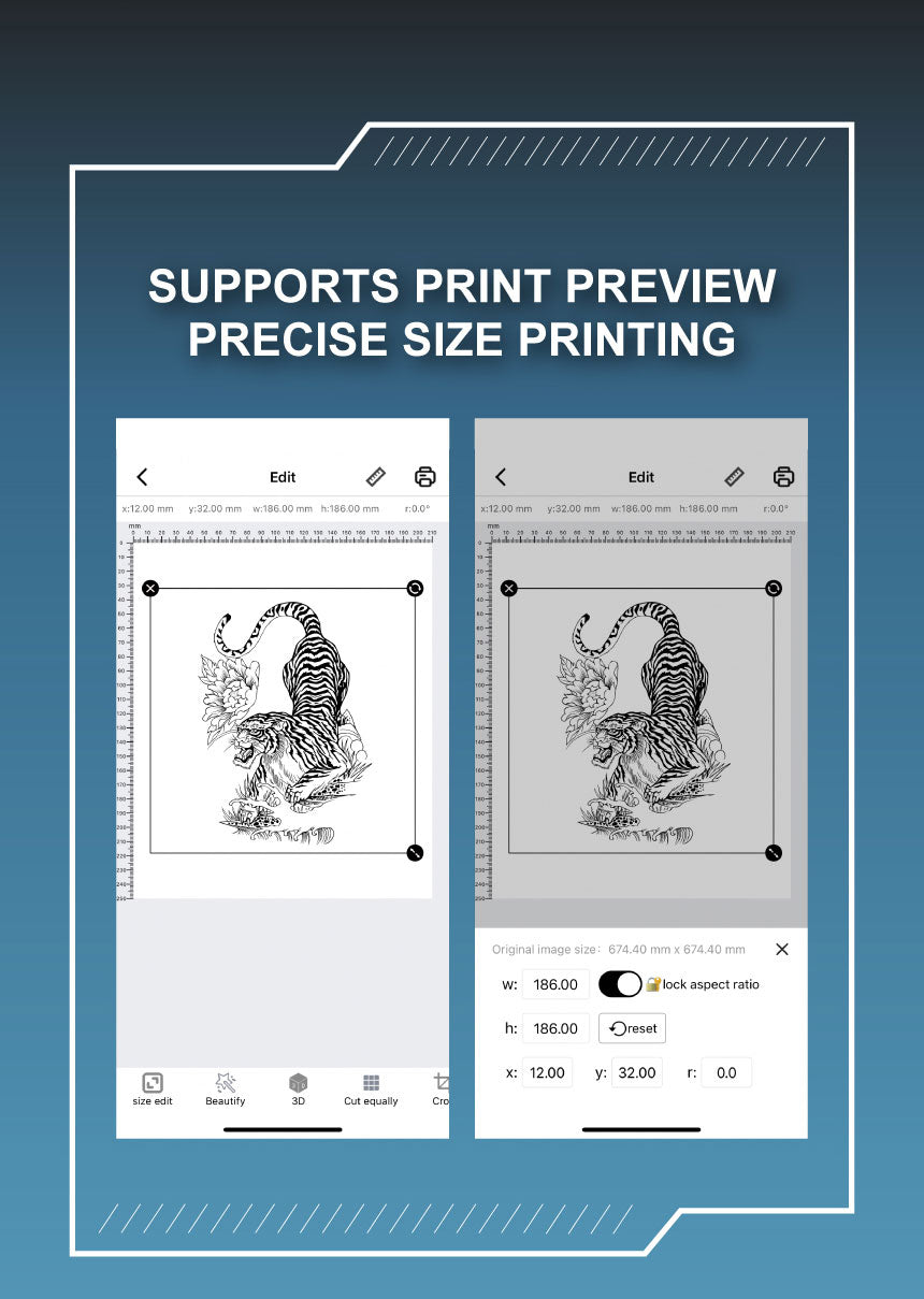 MHT Bluetooth Portable Tattoo Transfer Stencil Printer