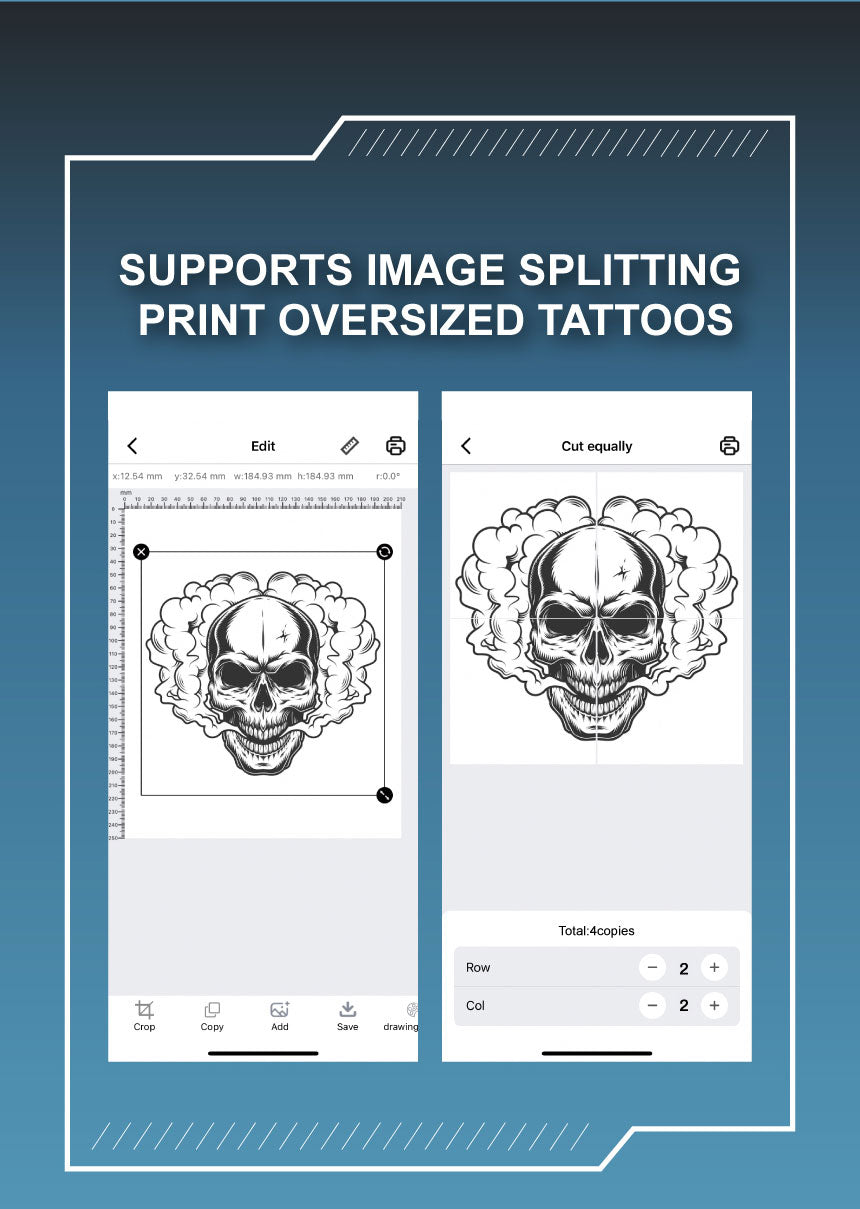 MHT Bluetooth Portable Tattoo Transfer Stencil Printer