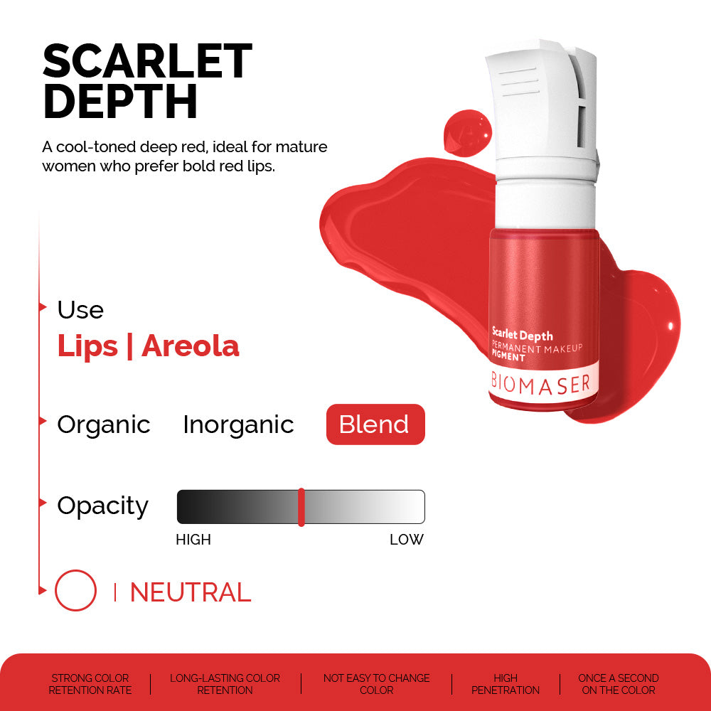 Biomaser Powder PMU Pigment - Scarlet Depth