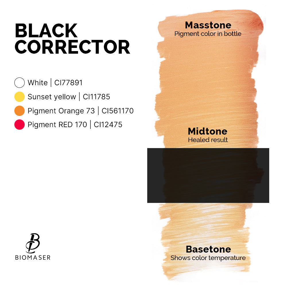 Biomaser Powder PMU Pigment - Black Corrector