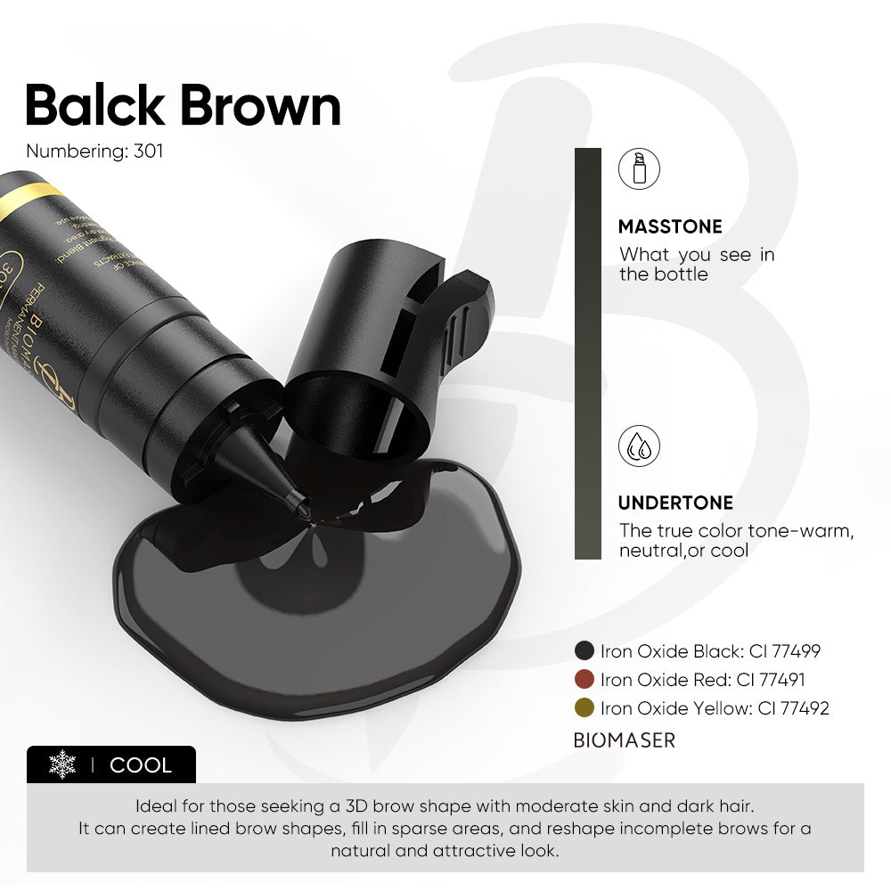 Eyebrow semi cream Biomaser permanent makeup semi cream pigment 12ml for machine and microblading