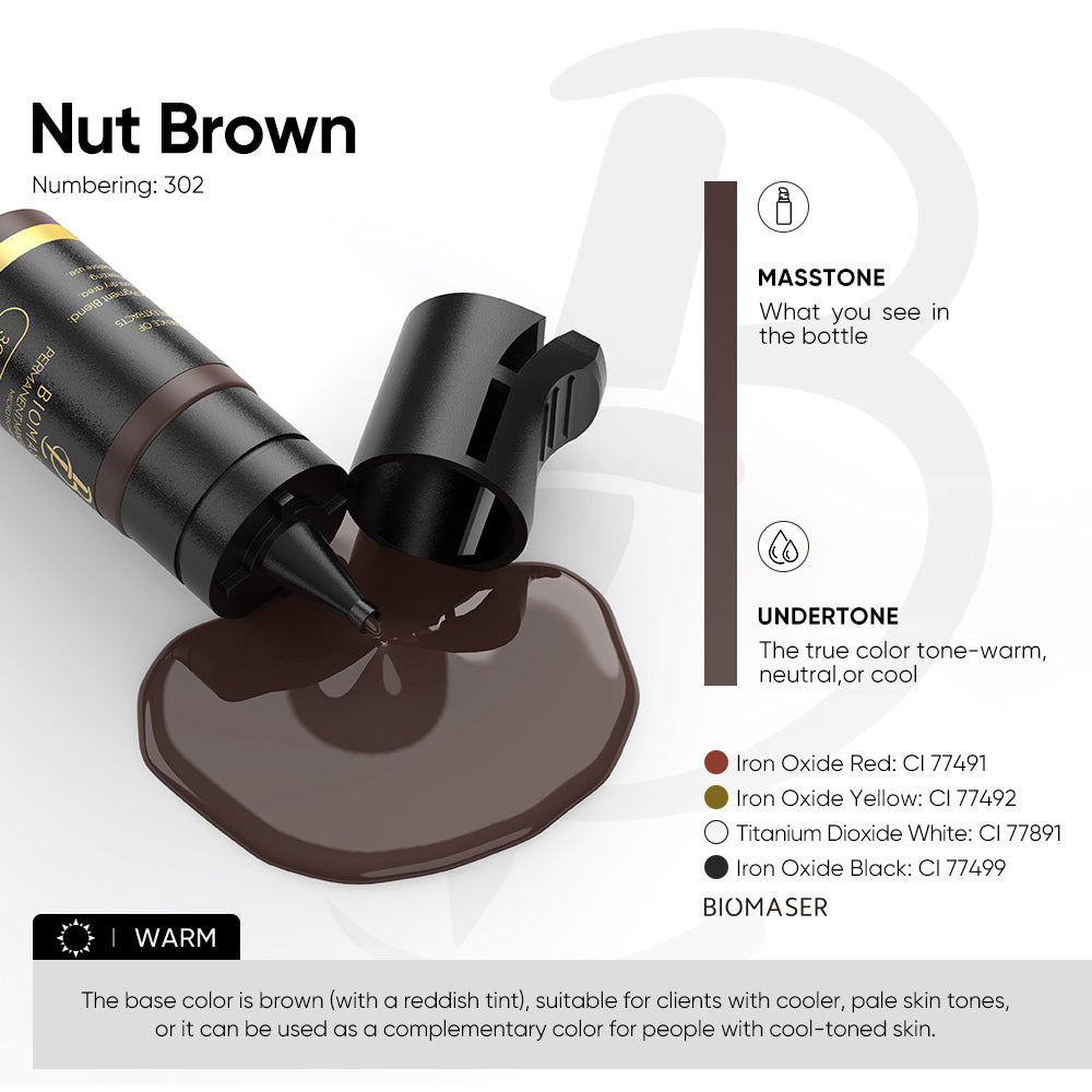 Eyebrow semi cream Biomaser permanent makeup semi cream pigment 12ml for machine and microblading