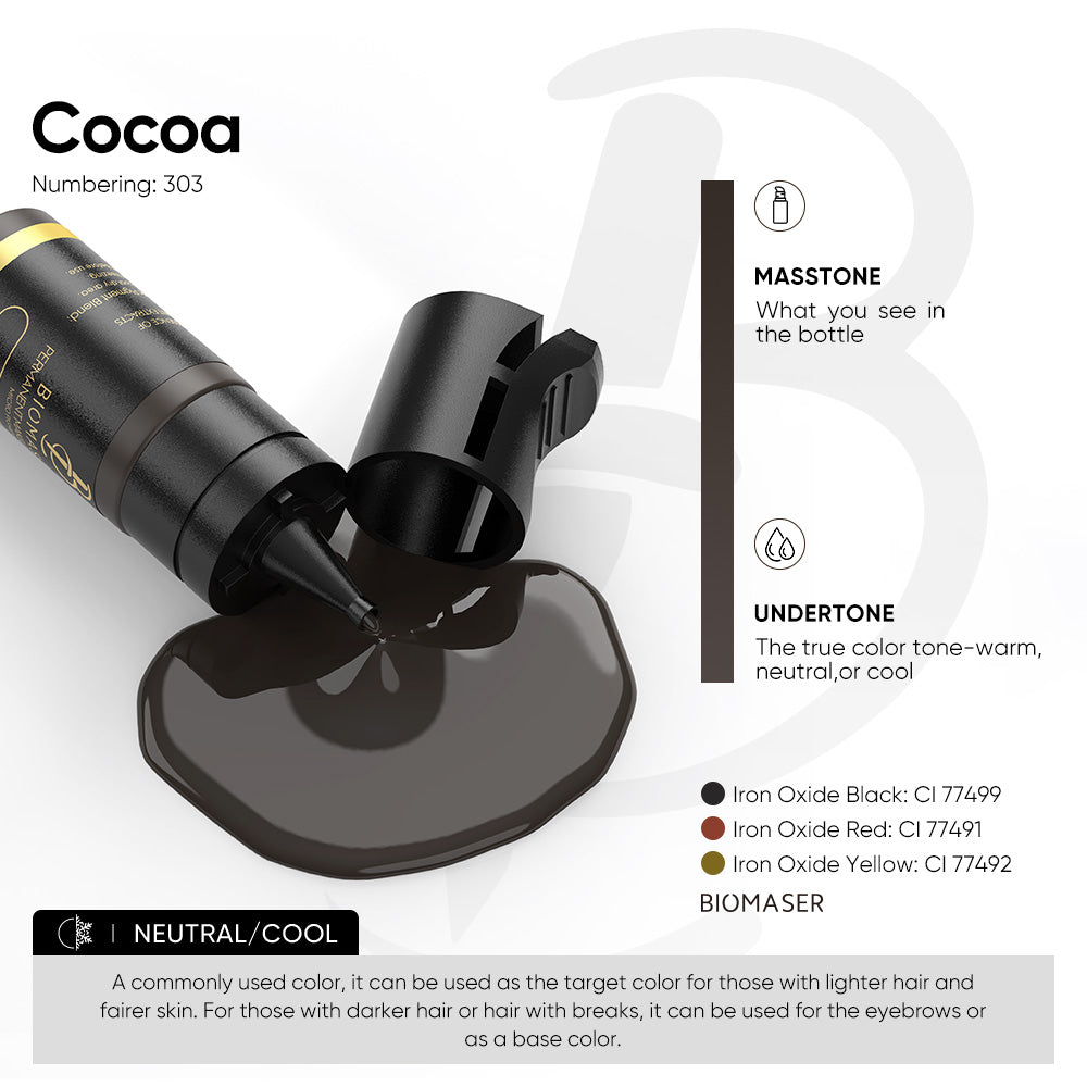 Eyebrow semi cream Biomaser permanent makeup semi cream pigment 12ml for machine and microblading