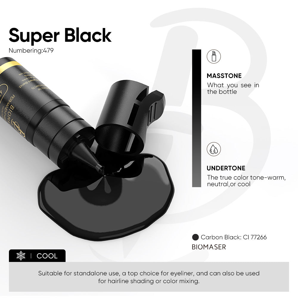 Eyeliner liquid Biomaser pigment ink for Permanent Makeup Micropigmentation Machine Pigment 12ml