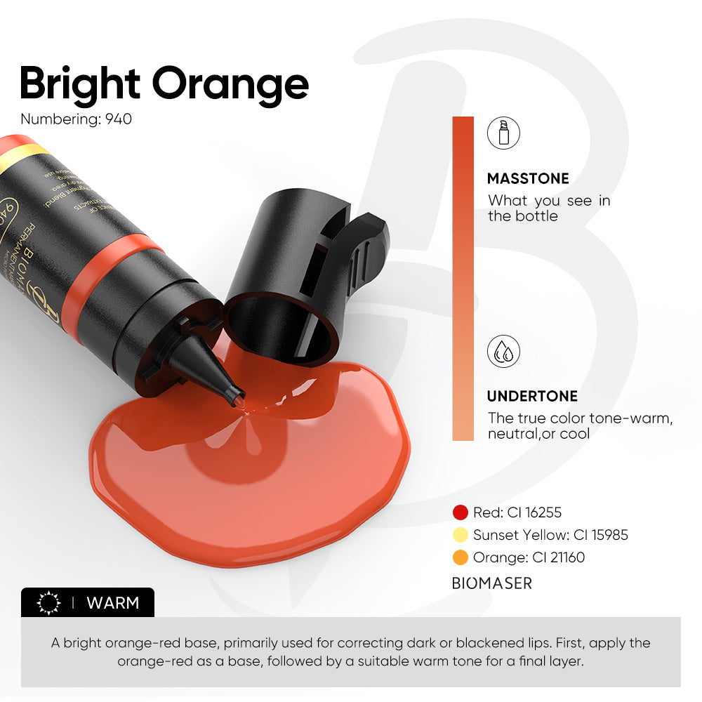 Lip liquid Biomaser pigment ink for Permanent Makeup Micropigmentation Machine Pigment 12ml