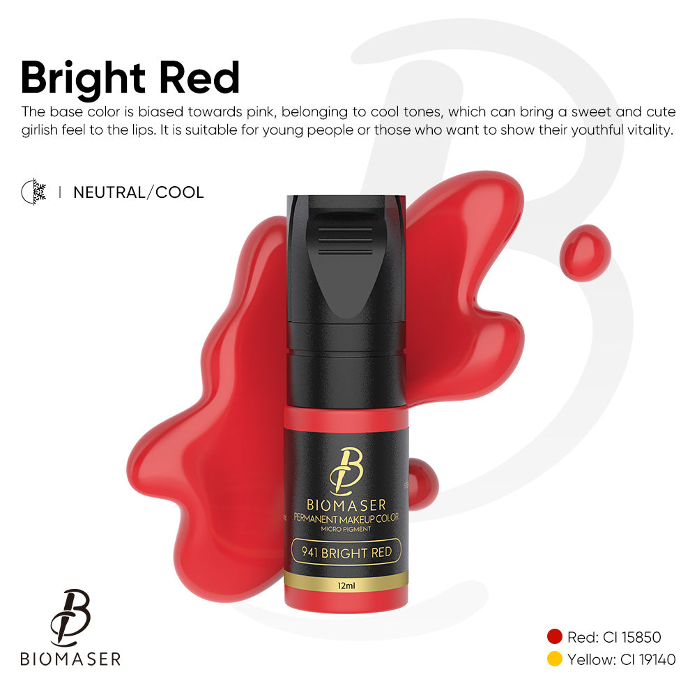 Lip liquid Biomaser pigment ink for Permanent Makeup Micropigmentation Machine Pigment 12ml