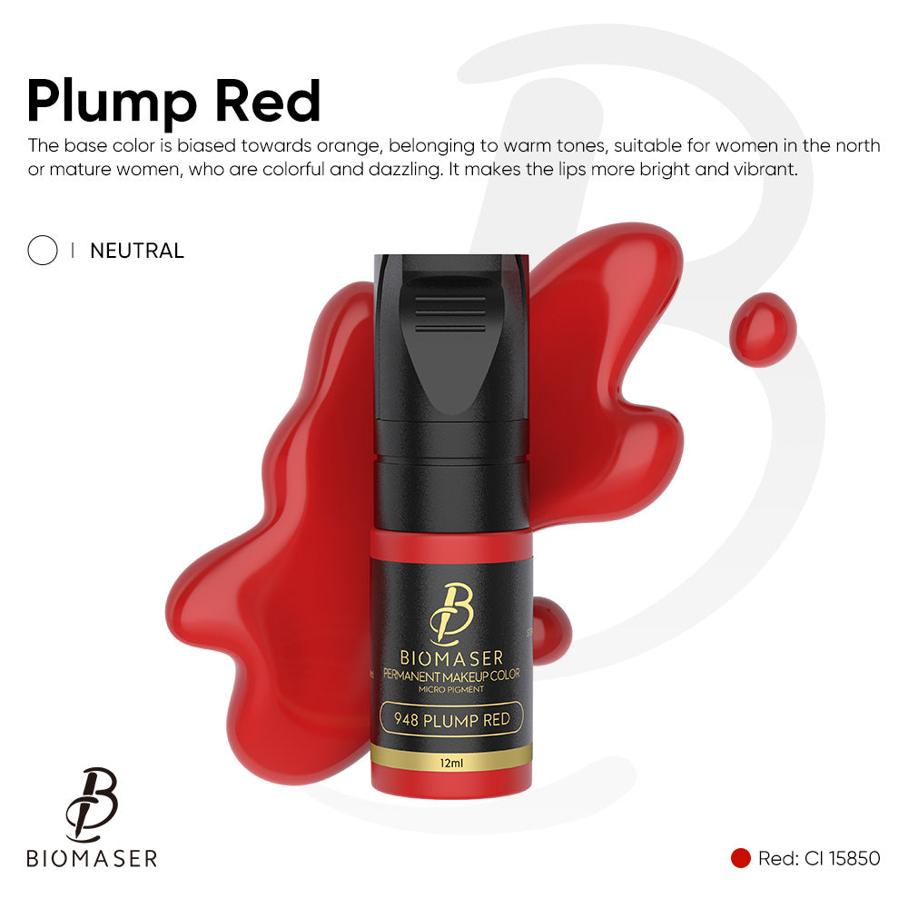 Lip liquid Biomaser pigment ink for Permanent Makeup Micropigmentation Machine Pigment 12ml