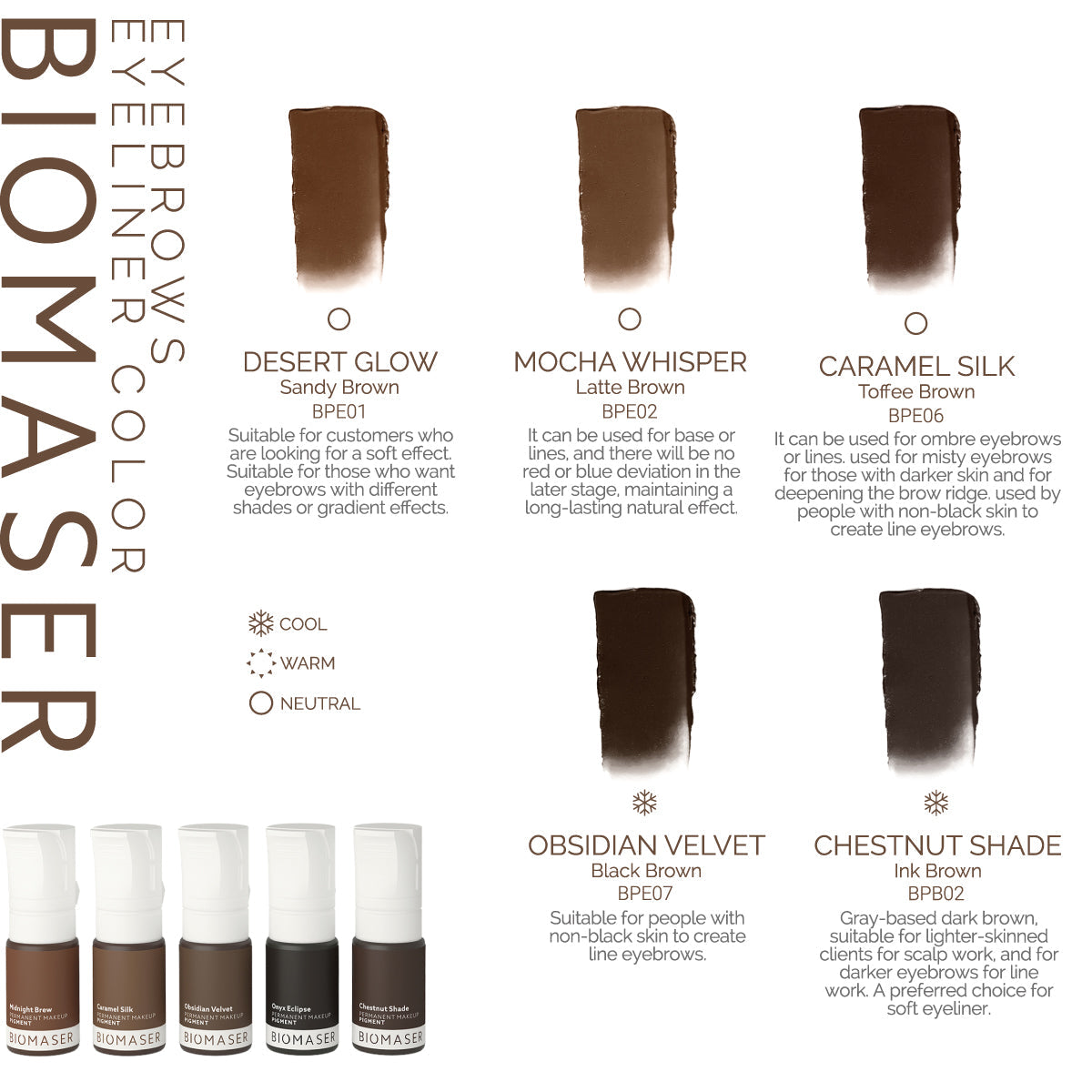 Biomaser Eyebrow & Eyeliner Pigment Collection