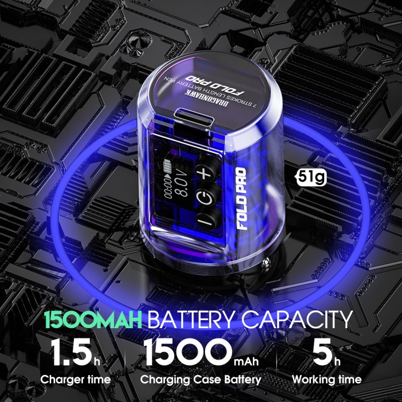 Dragonhawk Wireless Tattoo Pen Machine with 7 Stroke Lengths