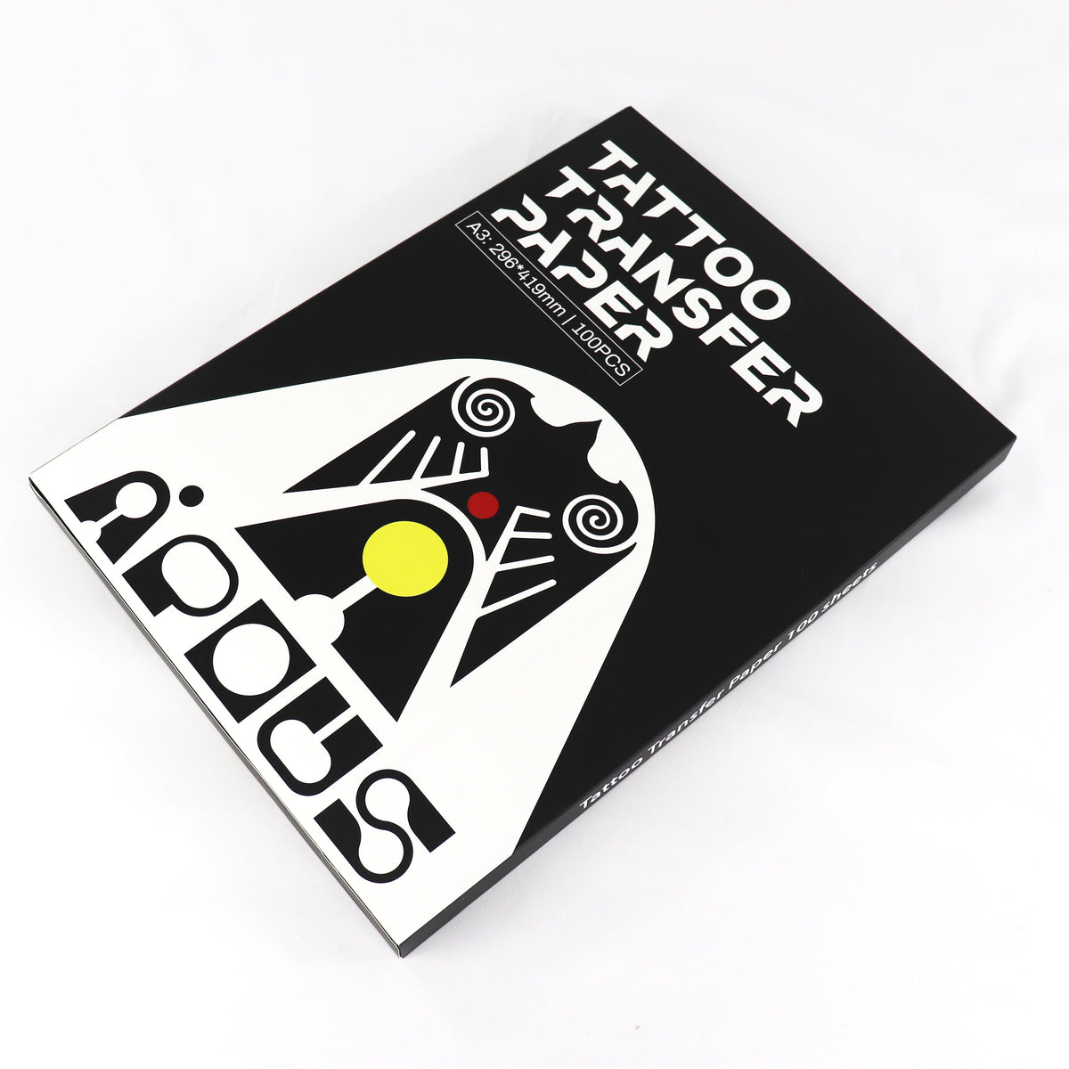 Box and sheets of the A3 tattoo transfer paper sold by ATTO.