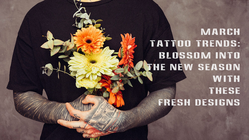 March Tattoo Designs: Sakura, Buds and Clover Motifs