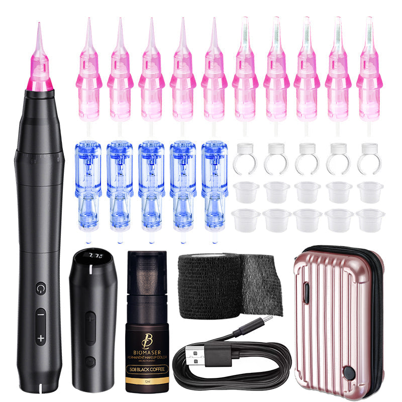 Biomaser TP010 Wireless PMU Machine Kit - Dual Battery, Swiss Motor, S | PMU Machine Kits | ATTO Tattoo