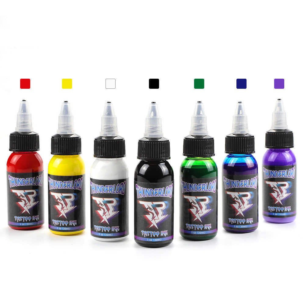Thunderlordpower 7 Color Practice Tattoo Ink Set | ATTO Tattoo