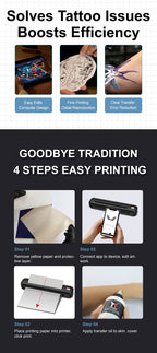 MHT Bluetooth Portable Tattoo Transfer Stencil Printer