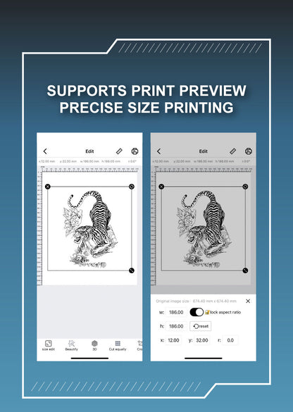 MHT Bluetooth Portable Tattoo Transfer Stencil Printer