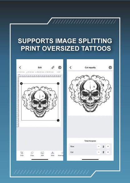 MHT Bluetooth Portable Tattoo Transfer Stencil Printer