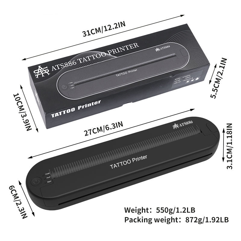 ATS Wireless Portable Tattoo Stencil Printer