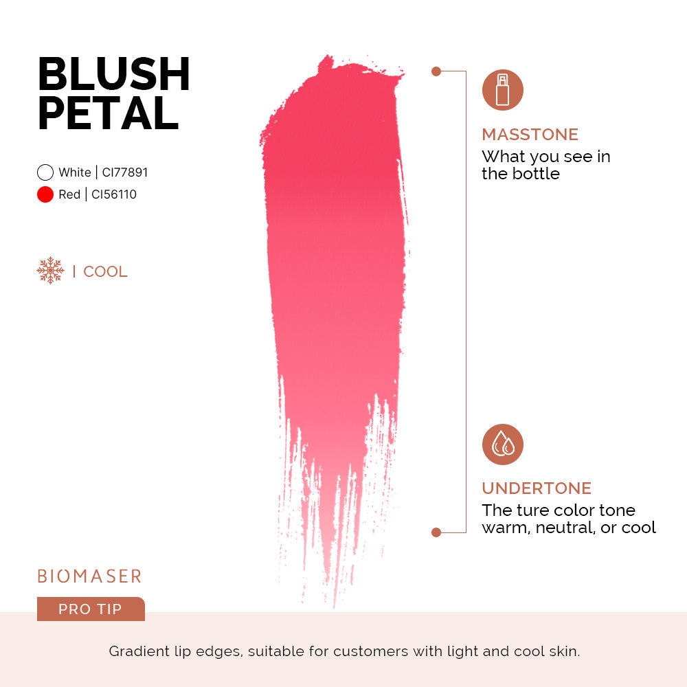 Biomaser Powder PMU Pigment Ink for Lips, Blush Petal | Sweet Pink