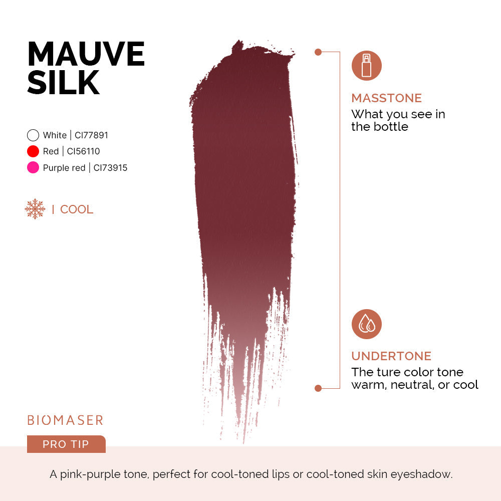 Biomaser Powder PMU Pigment Ink for Lips, Mauve Silk | Nude Mauve