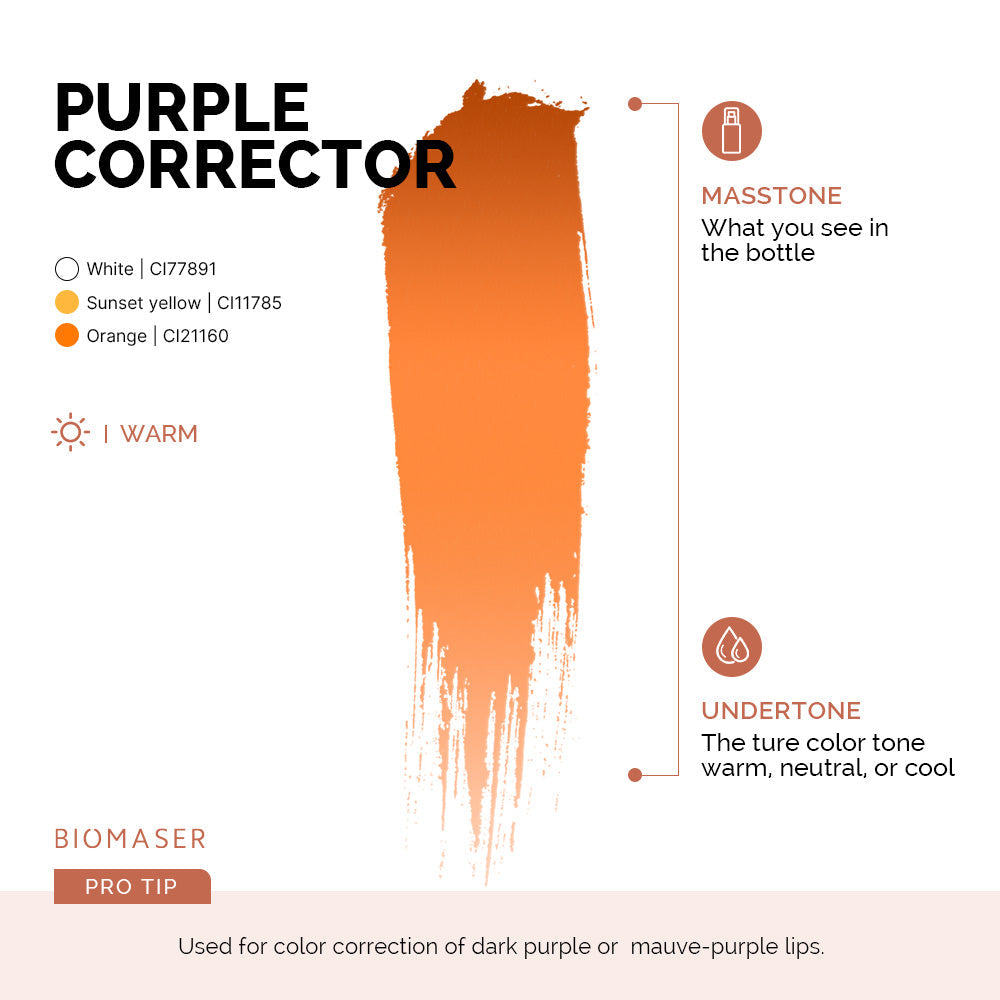 Biomaser Powder PMU Pigment Ink for Lips, Purple Corrector | Corrector 042