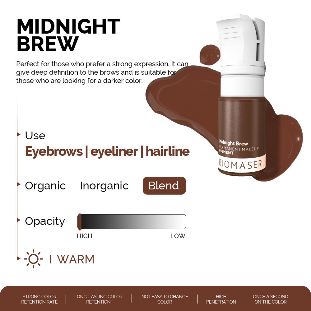 Biomaser Powder PMU Pigment - Midnight Brew
