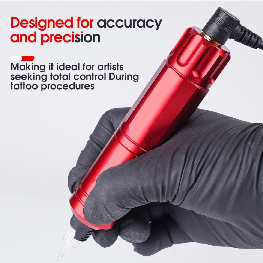 Atto Tattoo Machine Kit | Includes 10 Ink Cartridges & Needles for Professionals
