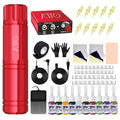 Atto Tattoo Machine Kit | Includes 10 Ink Cartridges & Needles for Professionals