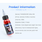 Thunderlordpower Tattoo Ink kit 7 colors 1OZ/30ML per bottle