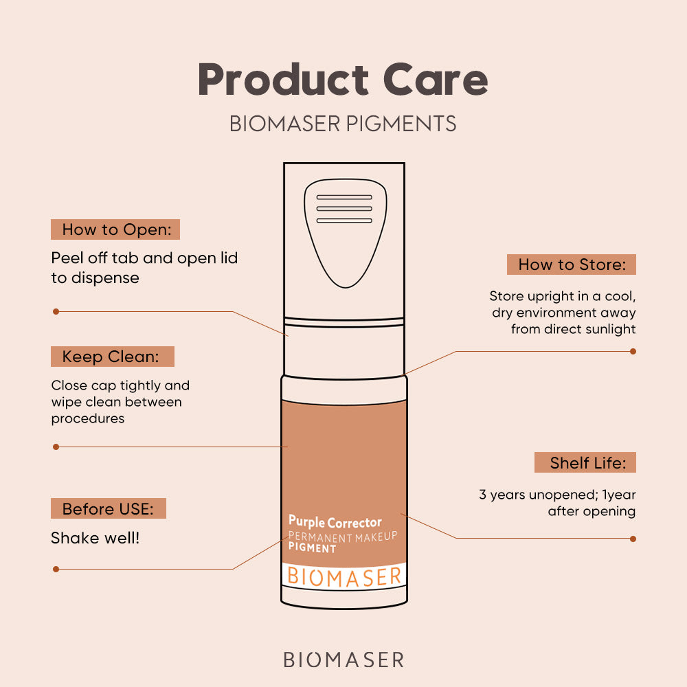 Biomaser Powder PMU Pigment Ink for Lips, Black Corrector | Corrector 041