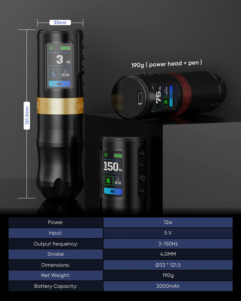 Thunderlord Power Pulse tattoo machine — product view 13