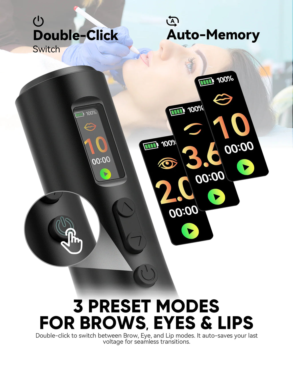 Biomaser Claro Wireless PMU Pen | 2.5 mm Stroke
