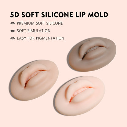 5D Silicone Lip Practice Model for Permanent Makeup Skills Enhancement