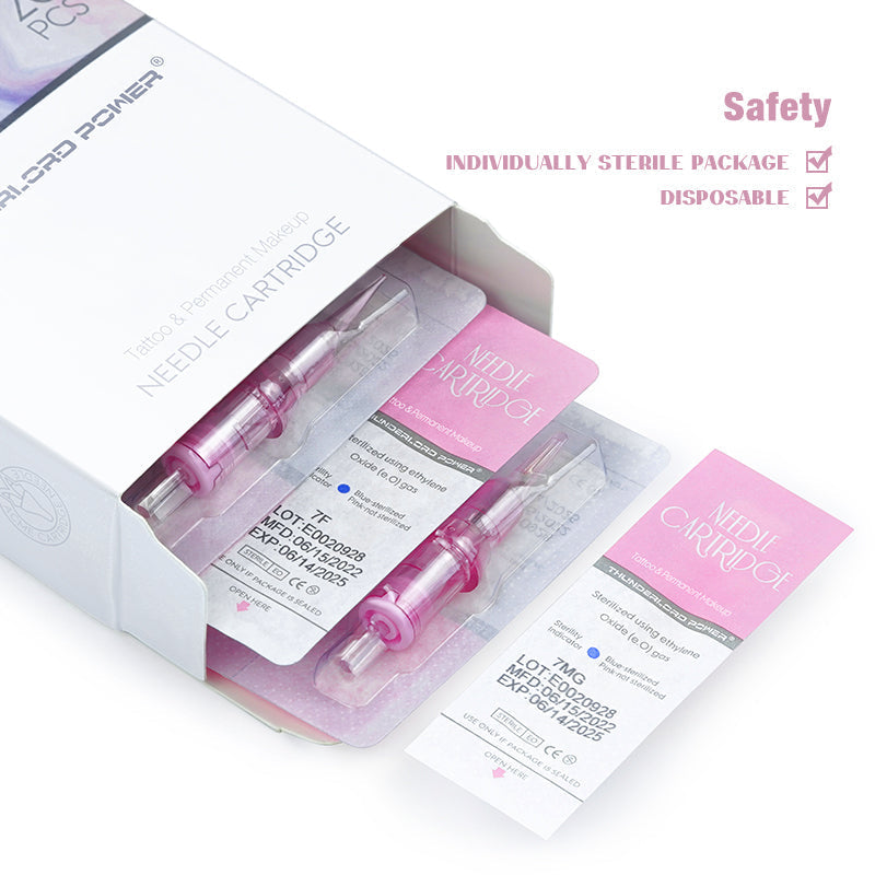 PINKY XF Concave-convex Flat Universal Permanent Makeup Needle Cartridges for Tattoo Pens