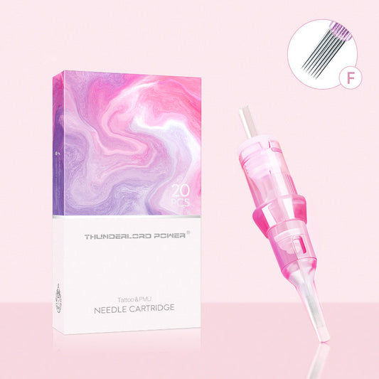 PINKY F FLAT 20 cartuchos de agujas de maquillaje permanente universales para bolígrafos de tatuaje