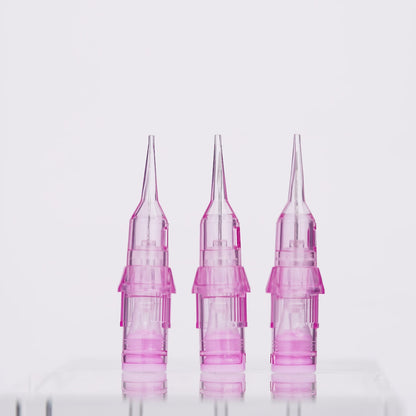 Cartuchos de agujas de maquillaje permanente universales PINKY RS Round Shader de 20 piezas para bolígrafos de tatuaje