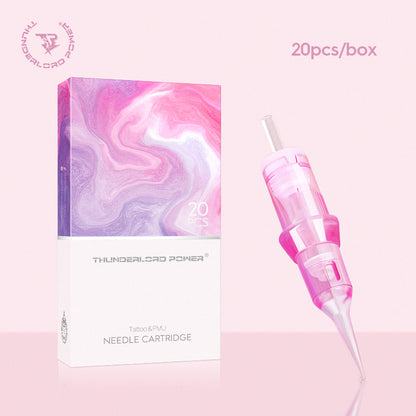 Cartuchos de agujas de maquillaje permanente universales PINKY RS Round Shader de 20 piezas para bolígrafos de tatuaje
