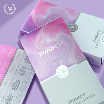 Cartuchos de agujas de maquillaje permanente universales PINKY RS Round Shader de 20 piezas para bolígrafos de tatuaje