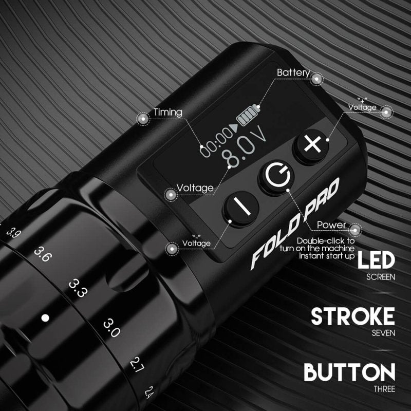 Dragonhawk Wireless Tattoo Pen Machine with 7 Stroke Lengths
