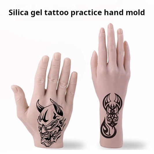 Silicone Hand Model for Tattoo Training with Realistic Skin Texture