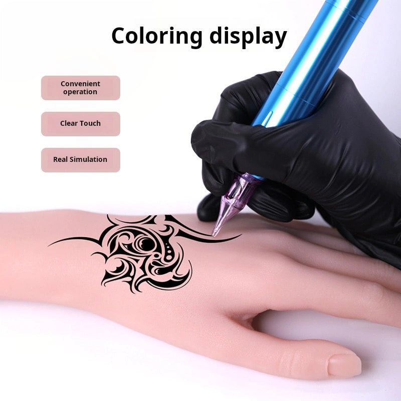 Silicone Hand Model for Tattoo Training with Realistic Skin Texture