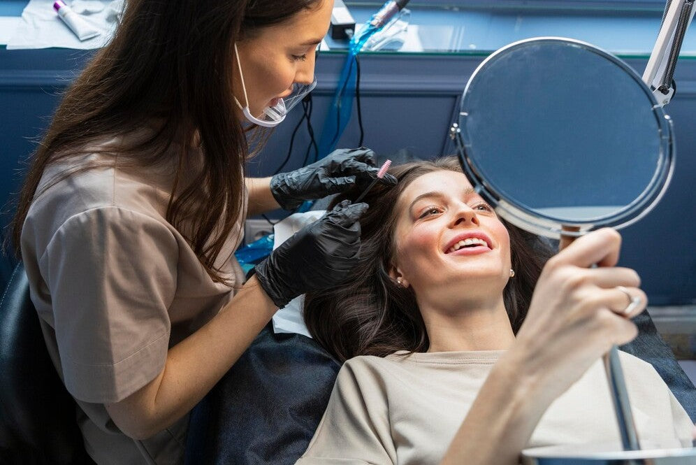 Permanent makeup preparation detail