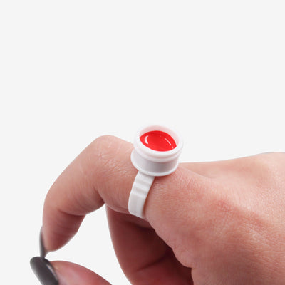 Permanent Makeup Tattoo Ink Finger Ring 100pcs