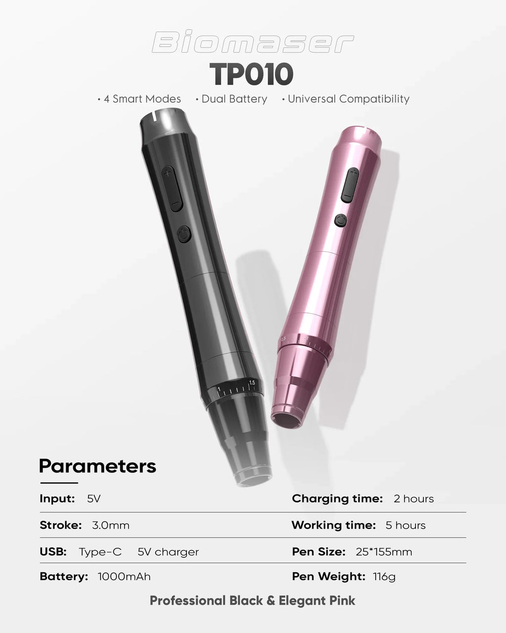 Biomaser TP010 Wireless PMU Machine | 3.0 mm Stroke