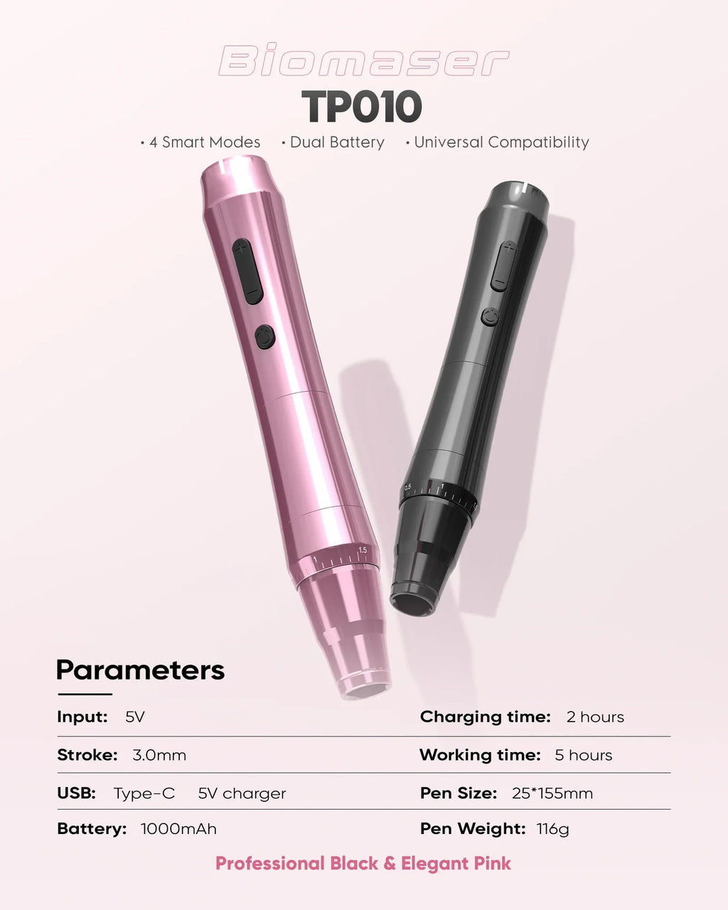 Biomaser TP010 Wireless PMU Machine | 3.0 mm Stroke