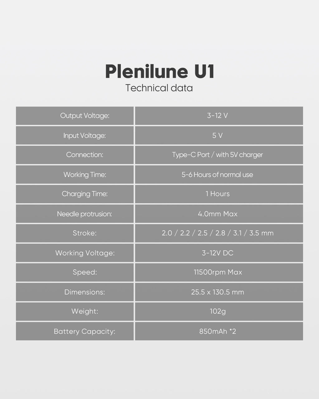 Biomaser U1 Wireless PMU Machine with Adjustable Stroke