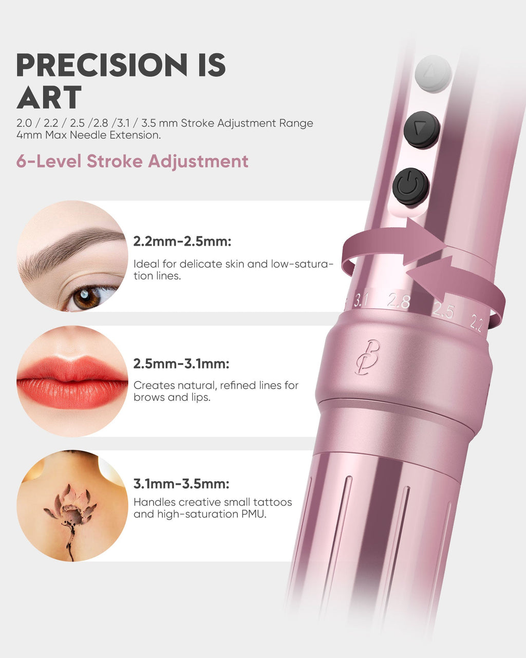 Biomaser U1 Wireless PMU Machine with Adjustable Stroke