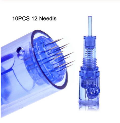 MTS MESO 10PCS Screw Microneedling Cartridge Needles for BMX Permanent Makeup Machine